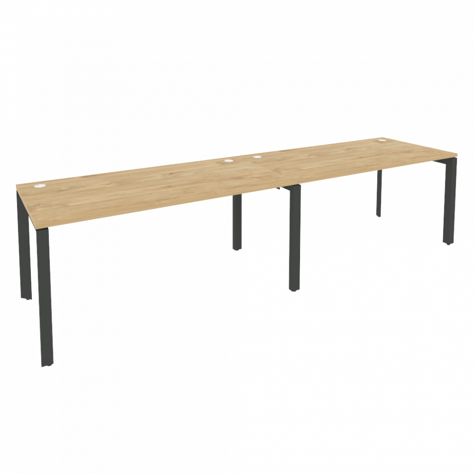 Onix Рабочая станция на П-образном м/к O.MP-RS-2.4.8 Тиквуд Светлый/Металл Антрацит 3160*800*750 Onix Рабочая станция на П-образном м/к O.MP-RS-2.4.8 Тиквуд Светлый/Металл Антрацит 3160*800*750