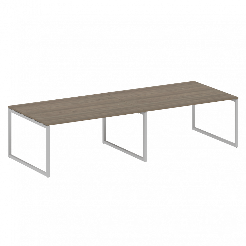 Metal System Quattro Перег. стол (2 столешницы) на О-образном м/к 40БО.ПРГ-2.4 Вяз Благородный/Метал