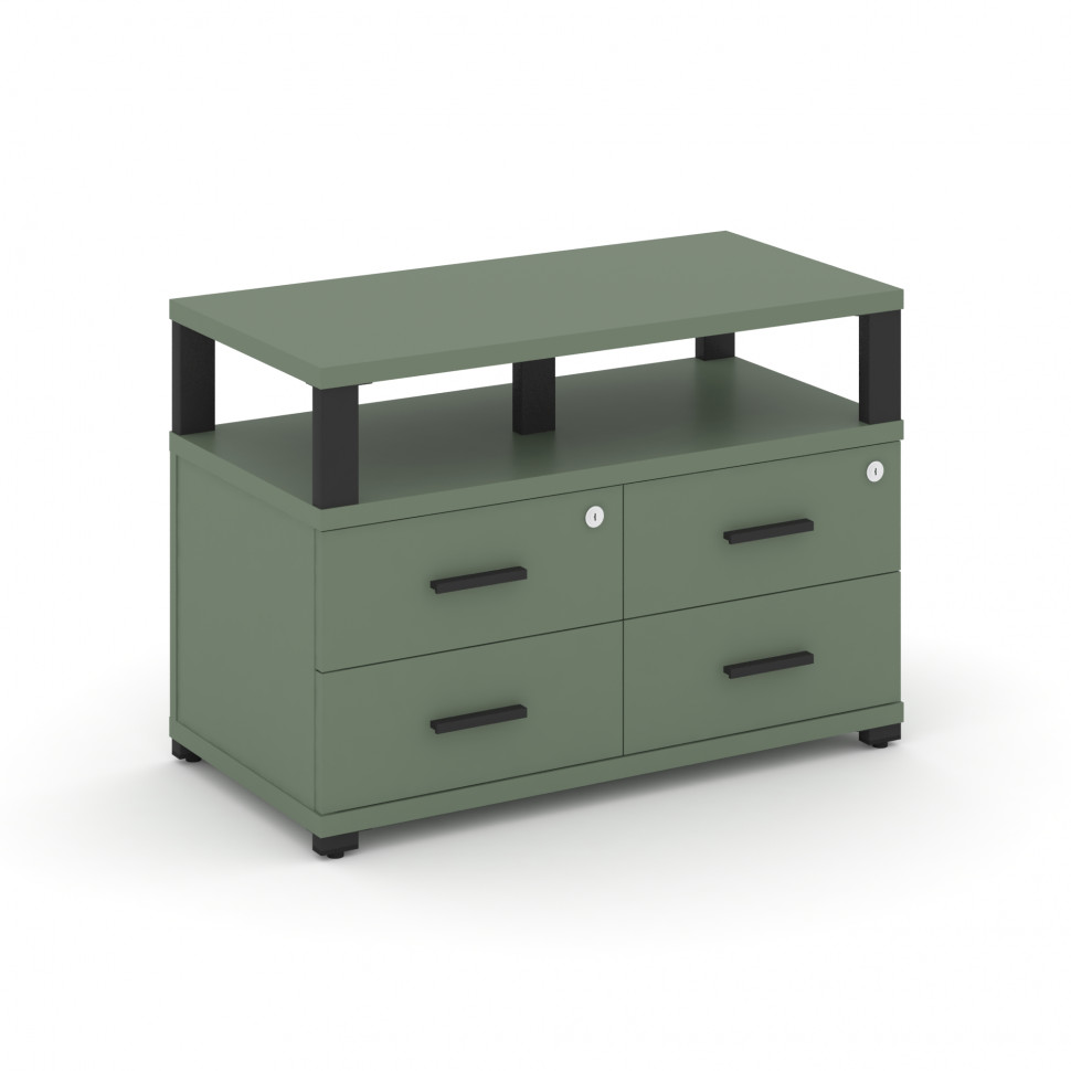 Concept Тумба приставная широкая 4 ящ. с надставкой широкой CN.TSP-003 B Кобо/Металл Черный 836*420* Concept Тумба приставная широкая 4 ящ. с надставкой широкой CN.TSP-003 B Кобо/Металл Черный 836*420*