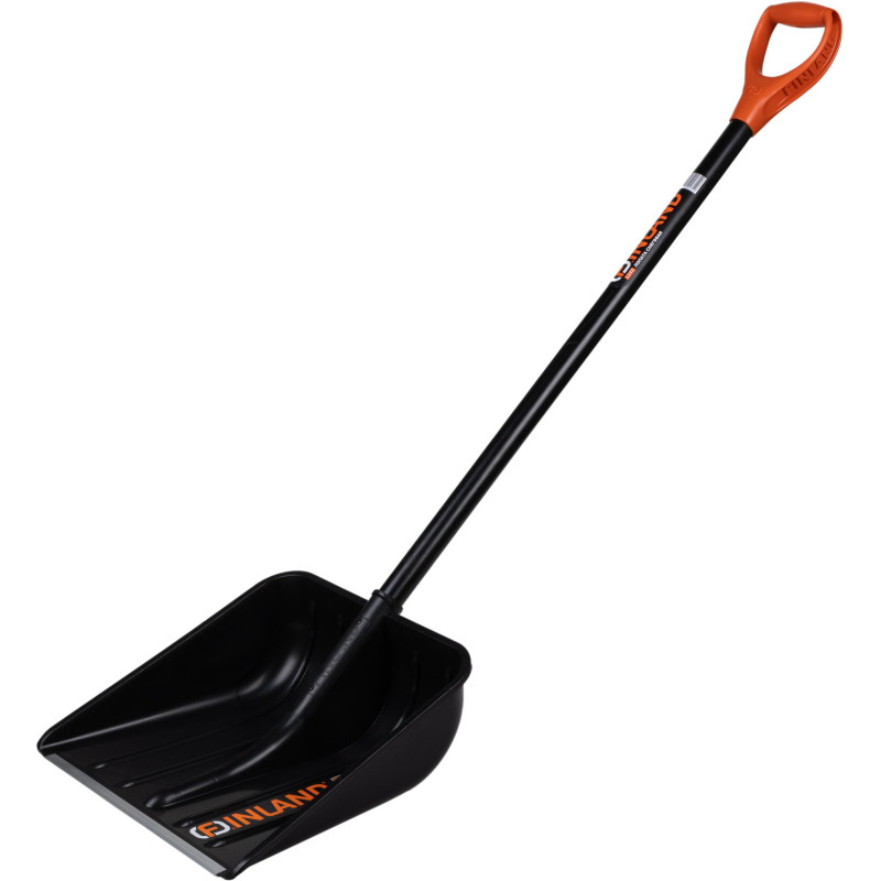 Лопата для уборки снега FINLAND пластик 41х41х142 см с черенком 1243-Ч