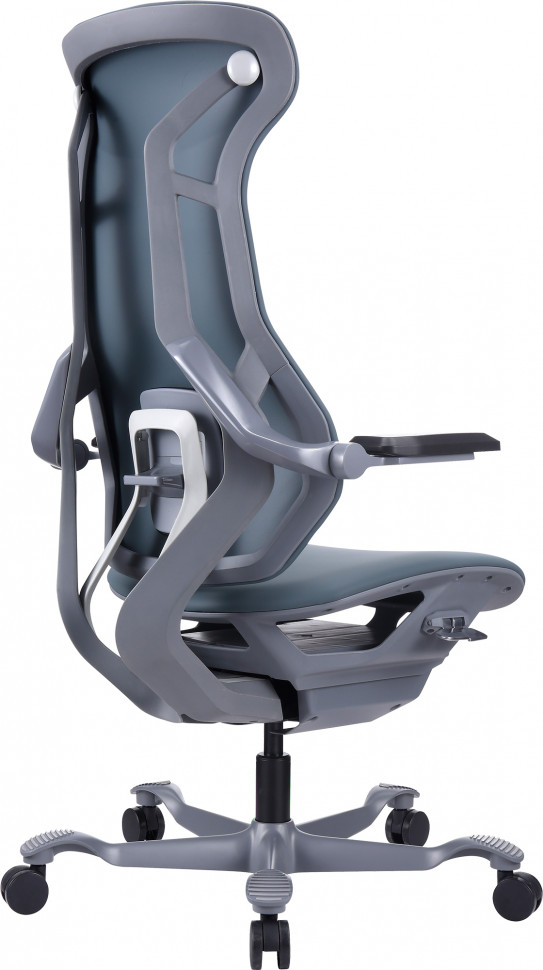 Эргономичное кресло Everprof Atom Grey (Атом Грэй) Экокожа Серый