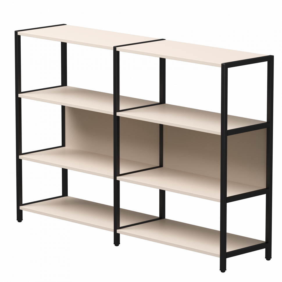 Набор стеллажных систем №1 Everprof EVO (ЭВО) 1635x385x1120 Кашемир/Черный