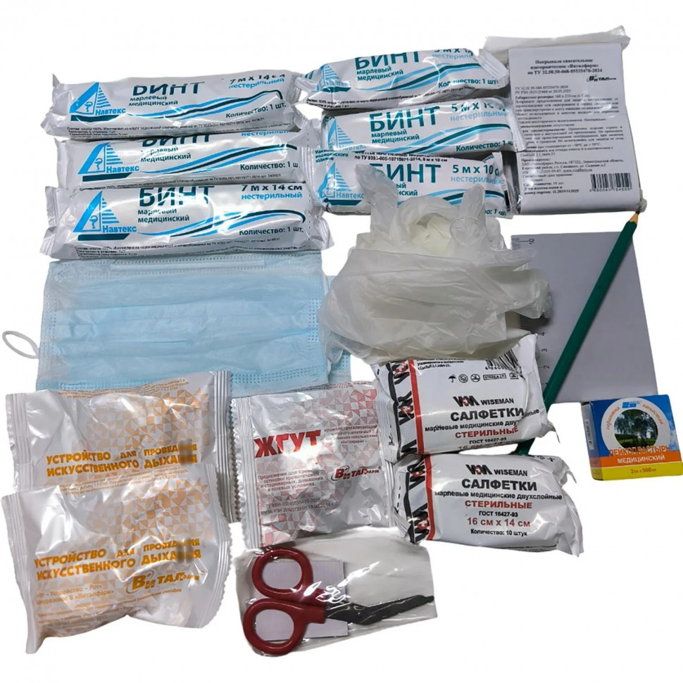 Аптечка первой помощи автомобильная Комус, пр. №260н пластик.бокс