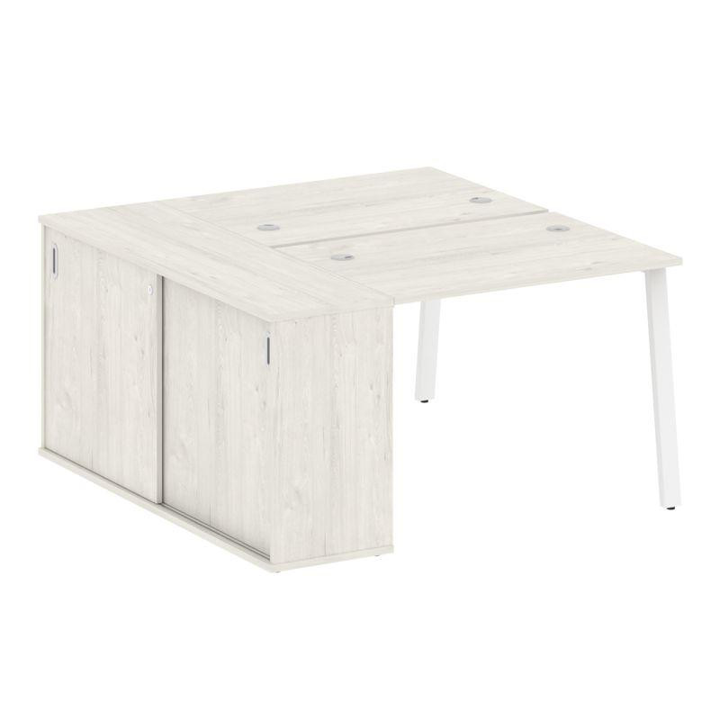 Metal System Рабочая станция с шкафом-купе на А-образном м/к БА.РС-СШК-1.1 Т Дуб Наварра/Металл Белы Metal System Рабочая станция с шкафом-купе на А-образном м/к БА.РС-СШК-1.1 Т Дуб Наварра/Металл Белы