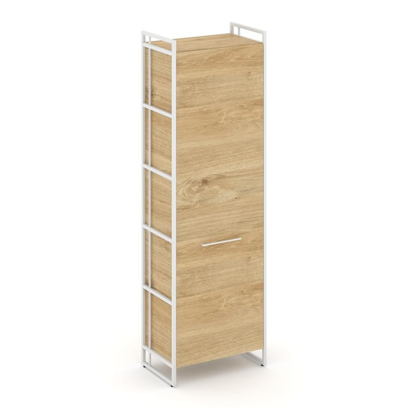 Rift Гардероб RF.GB-51 (R) Тиквуд Светлый/Металл Белый/Белый Ручки 640*396*2010