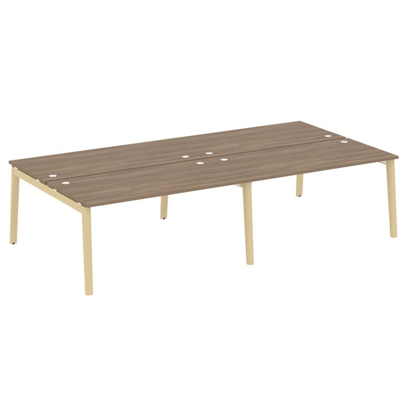 Onix Wood Рабочая станция OW.D.RS-4.4.8 Дуб Аризона/Дуб Светлый/Металл Белый 3160*1635*750