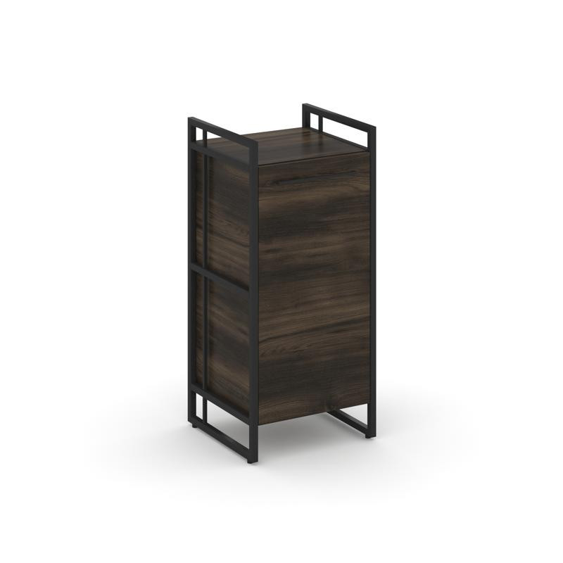 Rift Шкаф 2 ниши узкий RF.SU-21 (L) Дуб Мали/Металл Черный/Черный Ручки 420*396*924