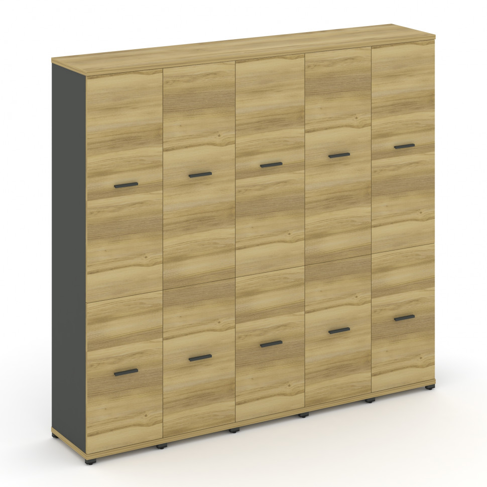 Concept Шкаф 5 узких секций, 5 ниш CN.STU-552 A Дуб Винченцо/Антрацит/Металл Антрацит 2084*420*1922