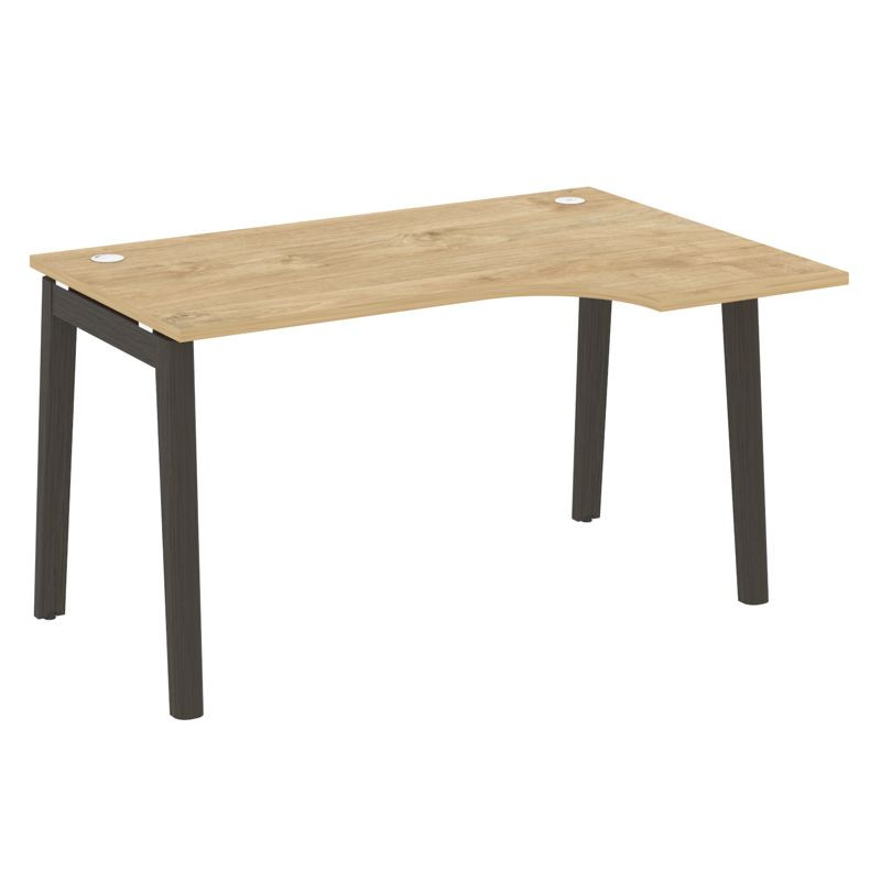 Onix Wood Стол эргономичный правый OW.SA-2 (R) Тиквуд Светлый/Дуб Темный/Металл Антрацит 1380*980*75 Onix Wood Стол эргономичный правый OW.SA-2 (R) Тиквуд Светлый/Дуб Темный/Металл Антрацит 1380*980*75