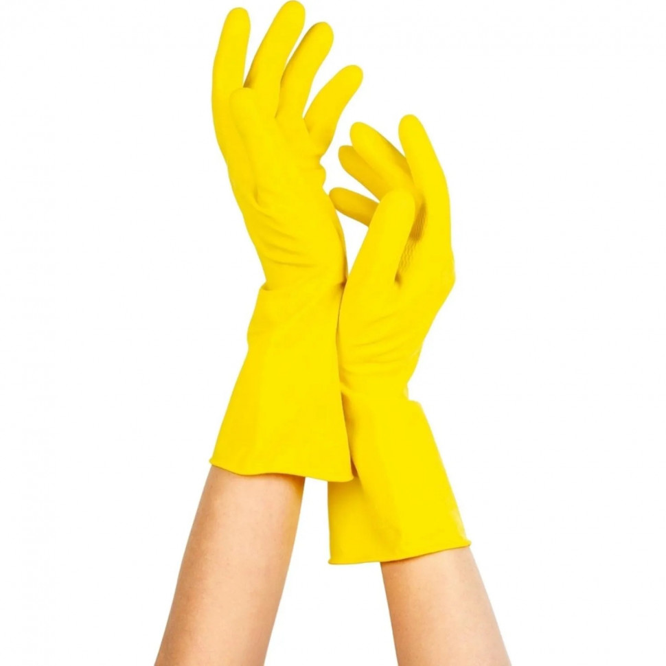Перчатки резиновые PACLAN Professional латекс желтый 4073254 р.S