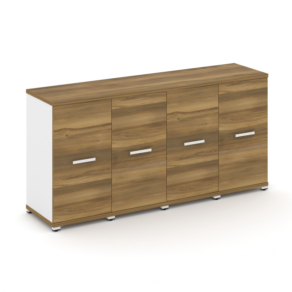 Concept Шкаф 4 узкие секции, 2 ниши CN.STU-243 W Сандал Янтарный/Белый Бриллиант/Металл Белый 1668*4