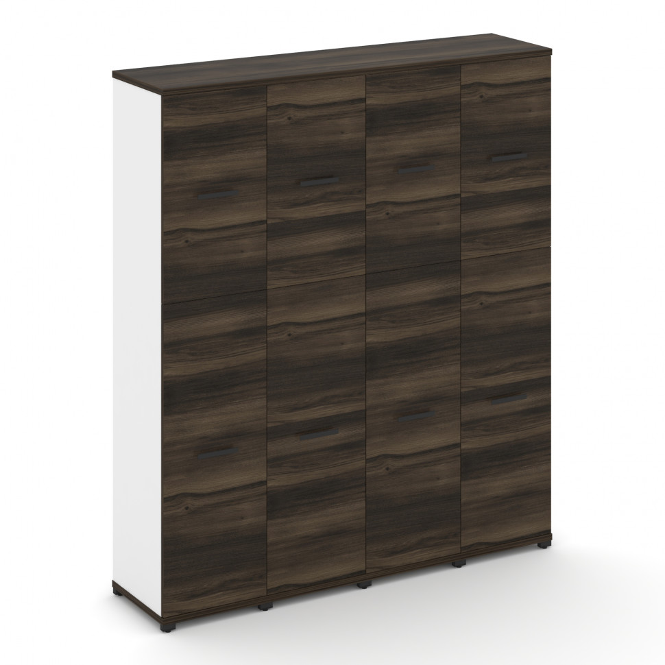 Concept Шкаф 4 узкие секции, 5 ниш CN.STU-545 B Дуб Мали/Белый Бриллиант/Металл Черный 1668*420*1922