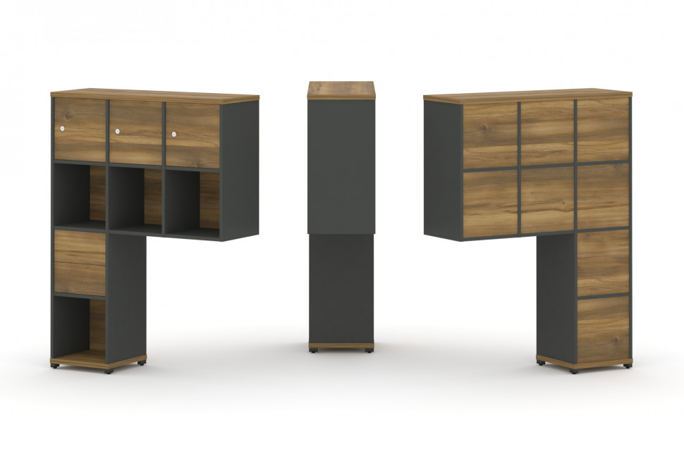 Concept Надставка высокая CN.ONV-004 Сандал Янтарный/Антрацит/Металл Антрацит 1099*350*1486