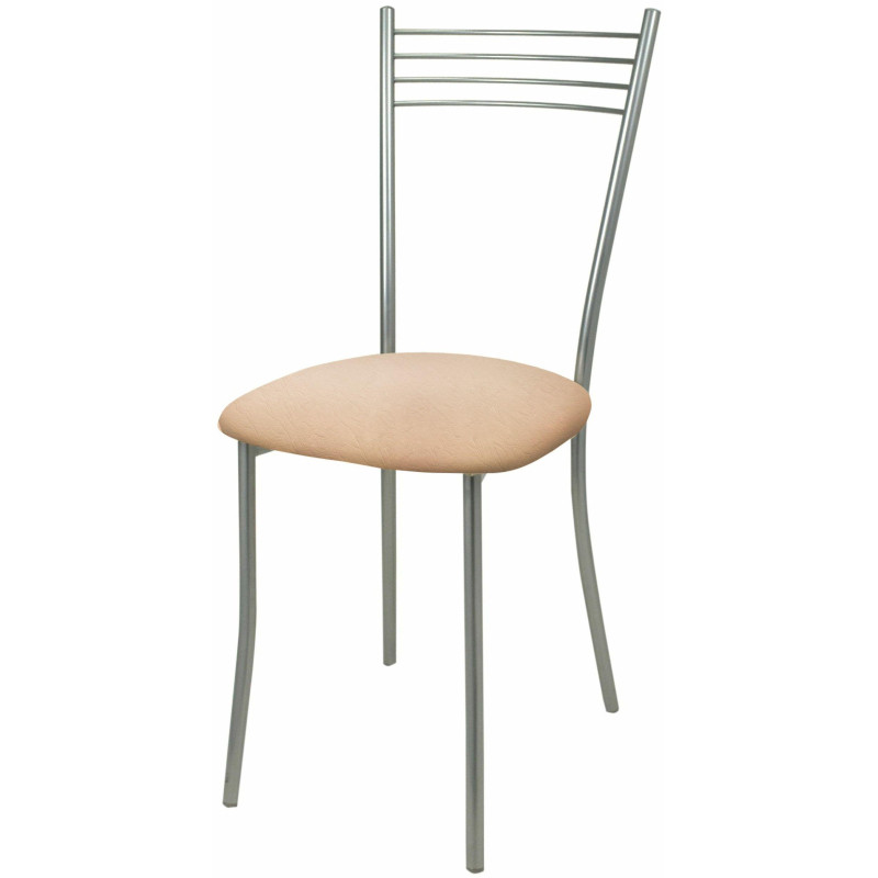 Стул для столовых 0MX_GL ХЛОЯ эмаль серебро, к/з стандарт 276 бежевый