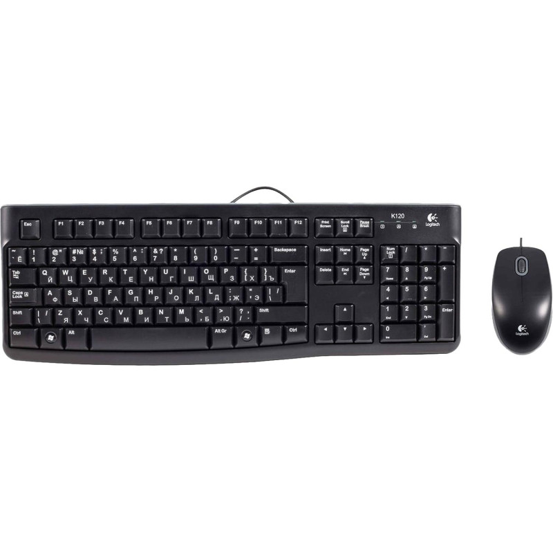 Набор клавиатура+мышь Logitech MK120, Black, ориг РУС грав (920-002561)