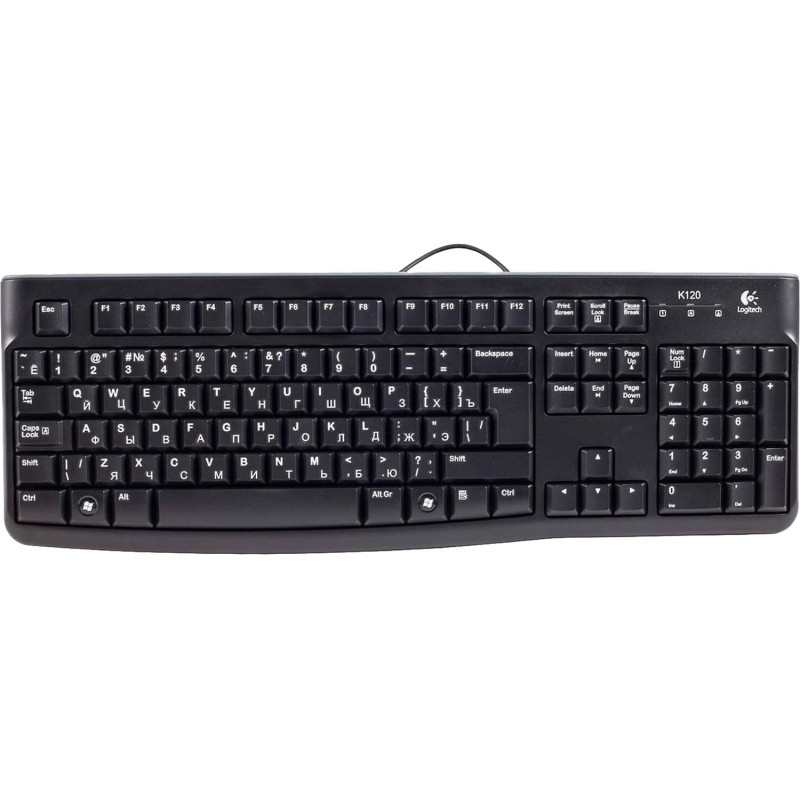 Набор клавиатура+мышь Logitech MK120, Black, ориг РУС грав (920-002561)