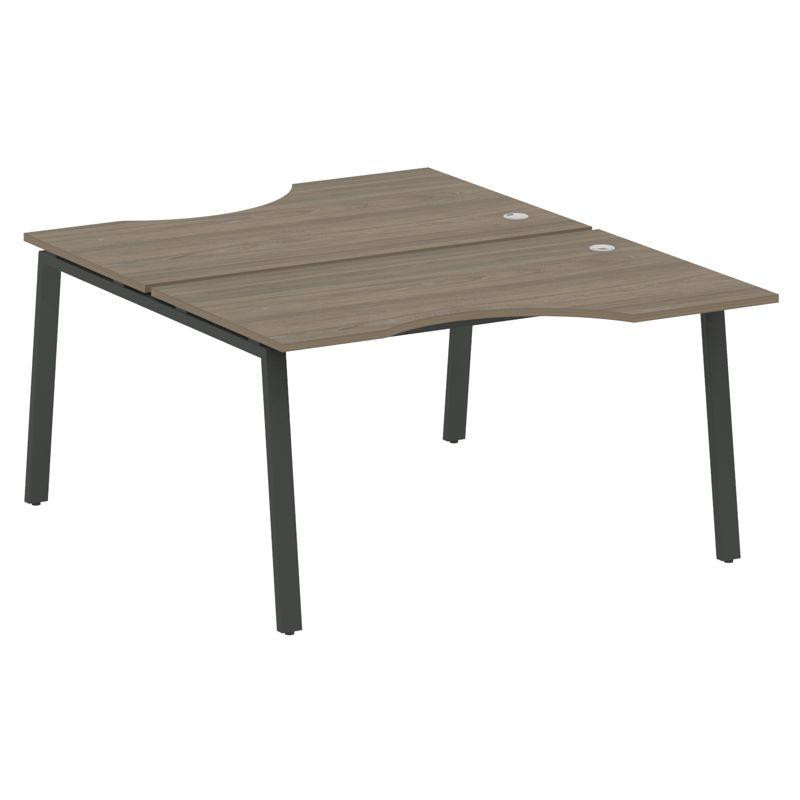 Metal System Рабочая станция криволинейная на А-образном м/к БА.РАС-СА-2.2 Вяз Благородный/Металл Ан