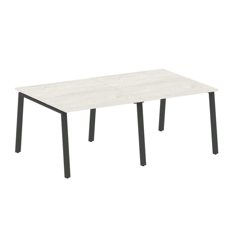 Metal System Переговорный стол (2 столешницы) на А-образном м/к БА.ПРГ-2.1 Дуб Наварра/Металл Антрац