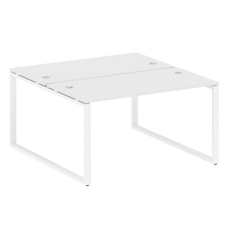 Metal System Рабочая станция на О-образном м/к БО.РАС-СП-2.3 Белый/Металл Белый 1400*1475*750