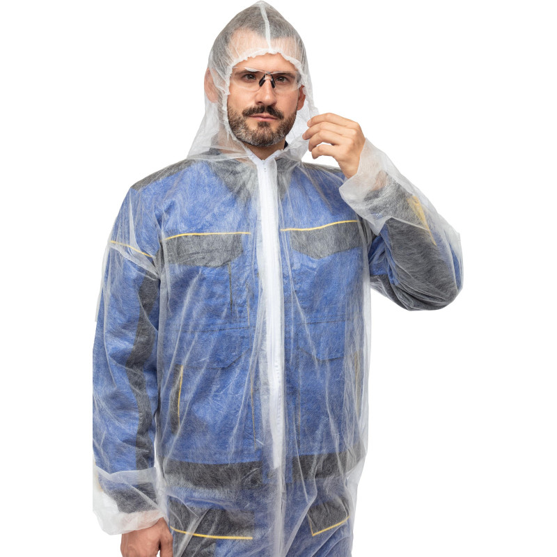 Комбинезон одноразовый Каспер 50 гр/м2 ламинированный белый р-р XXL 1 шт/уп