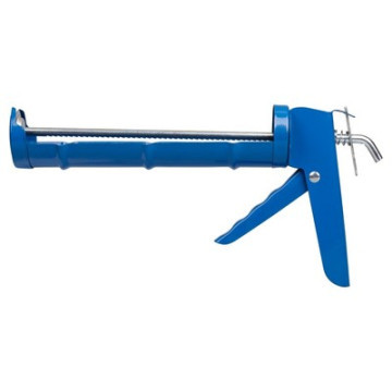 Пистолет для герметика 225мм, полукорпусной, зубчатый шток, 14219
