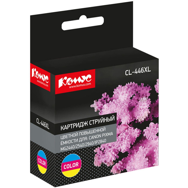 Картридж струйный КОМУС CL-446XL цв.пов.емк. для Canon MG2440/MG2540