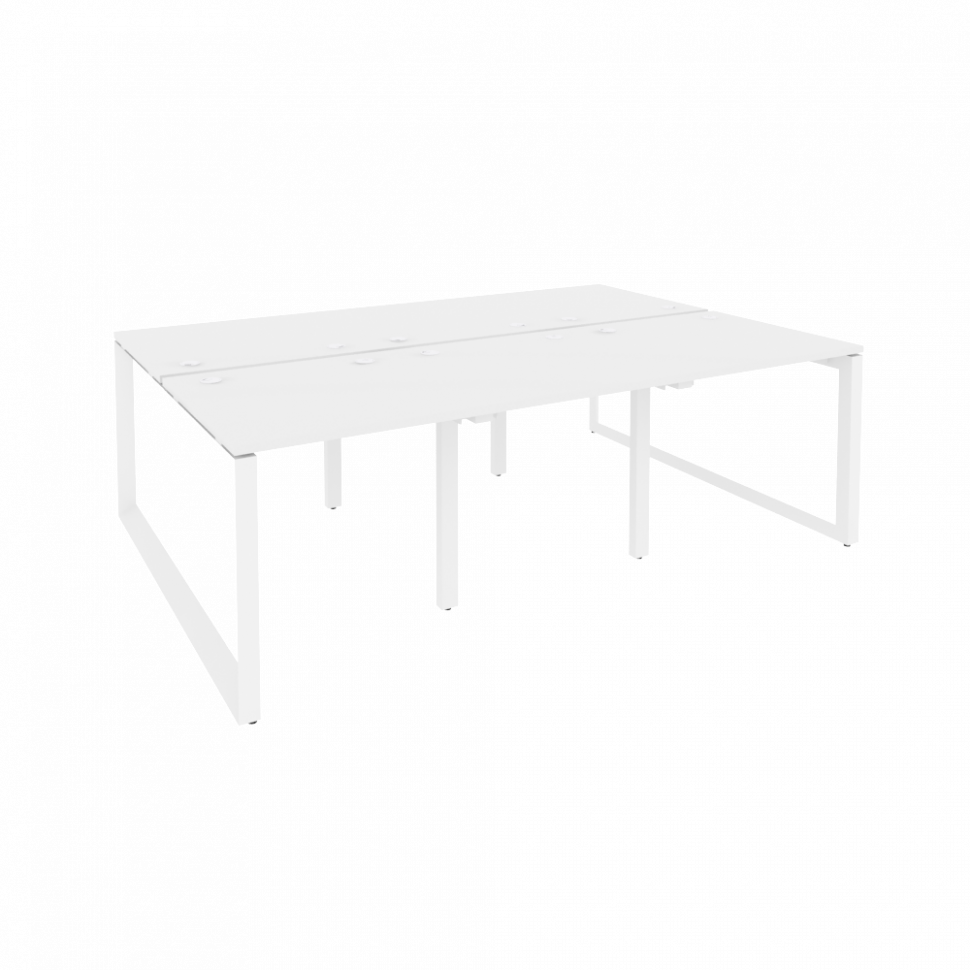 Onix Рабочая станция на О-образном м/к O.MO-D.RS-6.0.8 Белый Бриллиант/Металл Белый 2340*1635*750