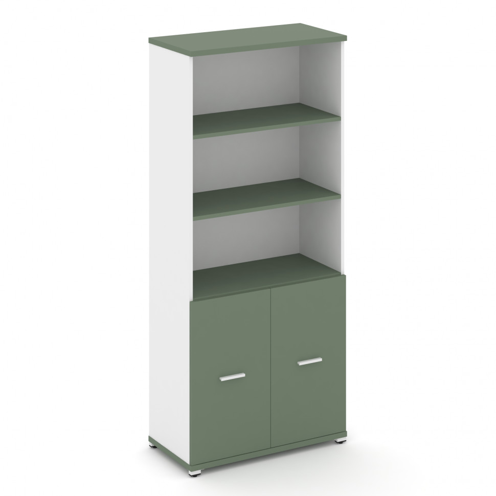 Concept Шкаф 1 широкая секция, 5 ниш CN.STS-511 W Кобо/Белый Бриллиант/Металл Белый 836*420*1922