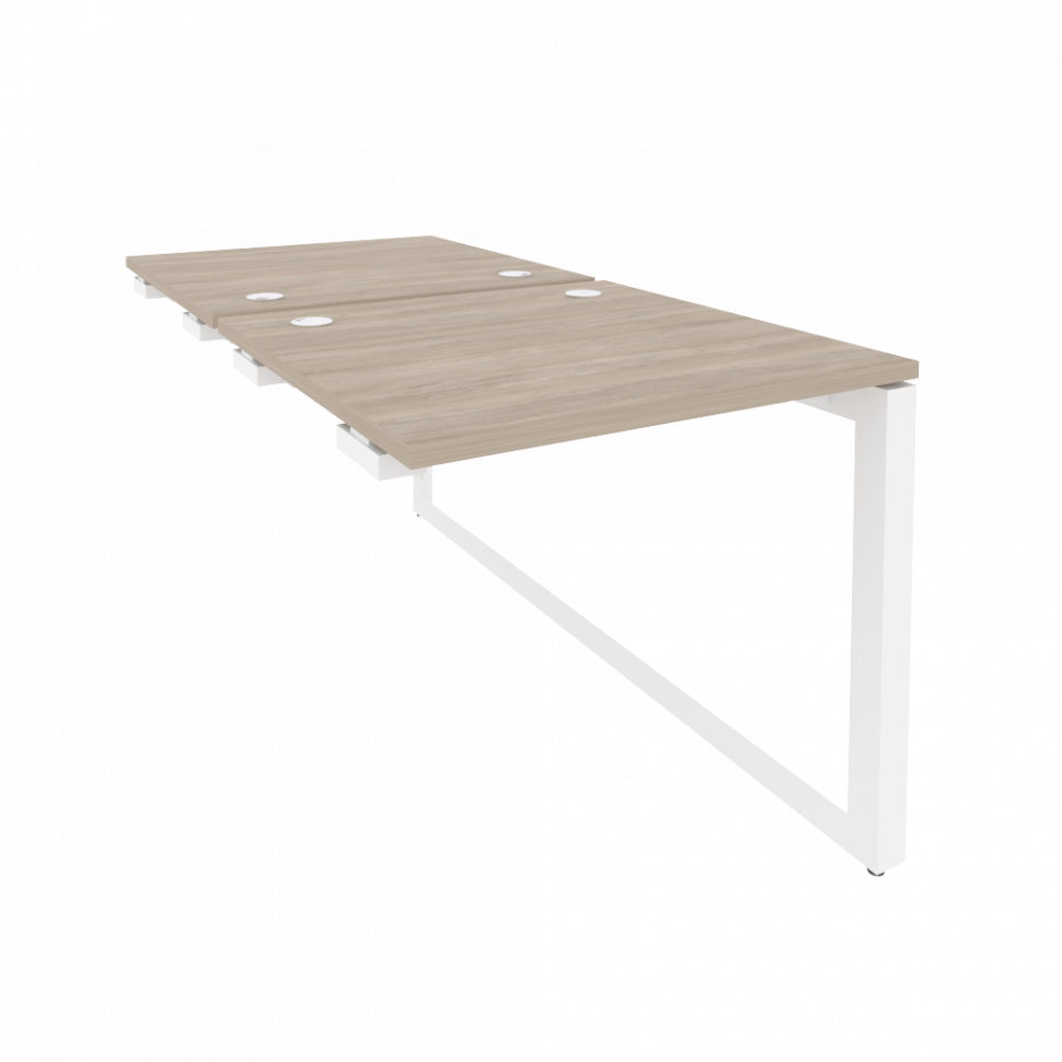 Onix Стол-приставка двойной на О-образном м/к к опорым элем. O.MO-D.SPR-0.8 Дуб Аттик/Металл Белый 7 Onix Стол-приставка двойной на О-образном м/к к опорым элем. O.MO-D.SPR-0.8 Дуб Аттик/Металл Белый 7