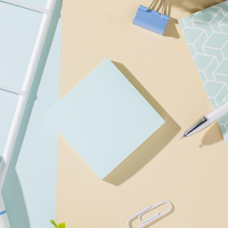 Стикеры ATTACHE с клеев.краем 51х51 голубой 100л