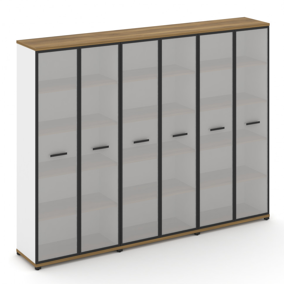 Concept Шкаф 3 широкие секции, 5 ниш CN.STS-538 RMB B Сандал Янтарный/Белый Бриллиант/Металл Черный/