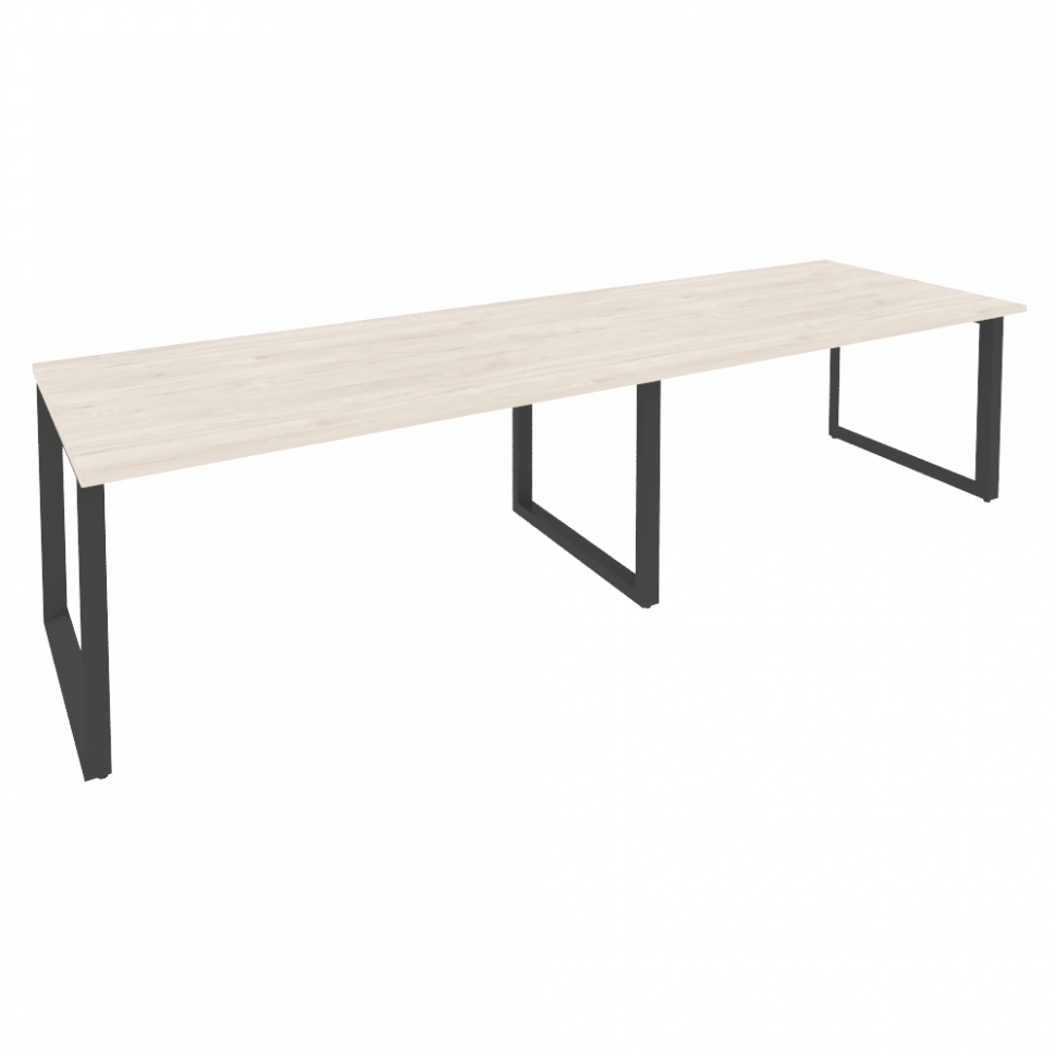 Onix Стол переговорный O.MO-PRG-2.4 Денвер Светлый/Металл Антрацит 3160*980*750