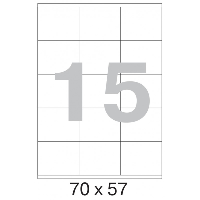 Этикетки самоклеящиеся 70х57 мм/15 шт. на листе А4 (100 л