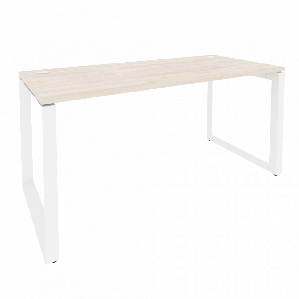 Onix Стол рабочий на О-образном м/к O.MO-SP-4.7 Денвер Светлый/Металл Белый 1580*720*750 Onix Стол рабочий на О-образном м/к O.MO-SP-4.7 Денвер Светлый/Металл Белый 1580*720*750