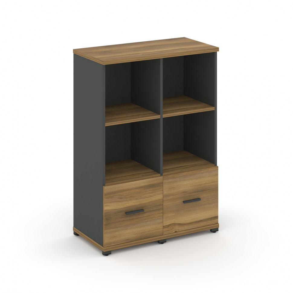 Concept Шкаф 2 узкие секции, 3 ниши CN.STU-321 A Сандал Янтарный/Антрацит/Металл Антрацит 836*420*11