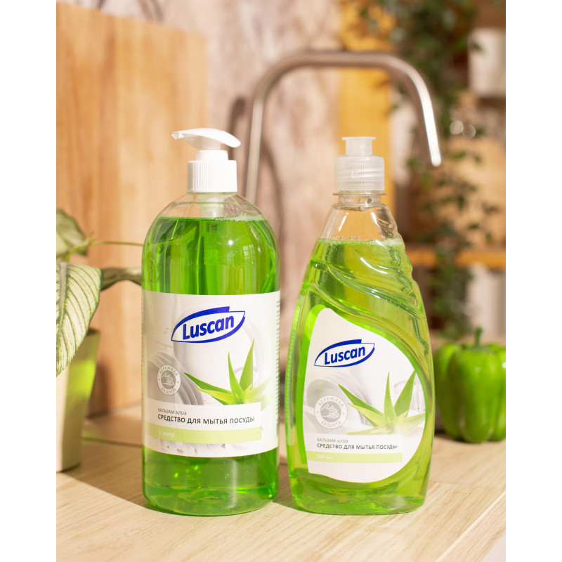 Средство для мытья посуды Luscan Бальзам-Алоэ 500мл флип-топ