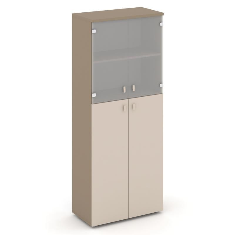 Estetica Шкаф высокий широкий ES.ST-1.7 Латте/Капучино/Сатин матовый 800*420*1977