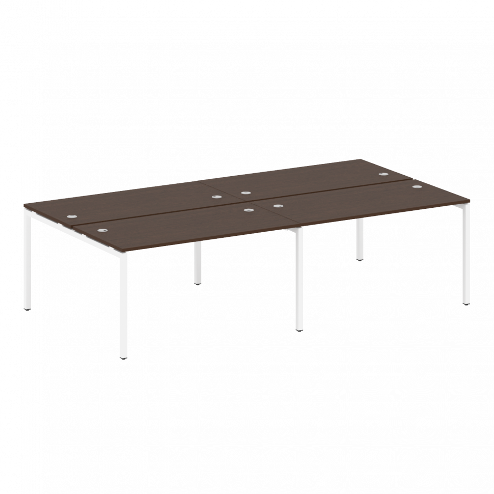 Metal System Quattro Рабочая станция на 4 места на П-образном м/к 40БП.СМ-4.3 Венге Цаво/Металл Белы Metal System Quattro Рабочая станция на 4 места на П-образном м/к 40БП.СМ-4.3 Венге Цаво/Металл Белы