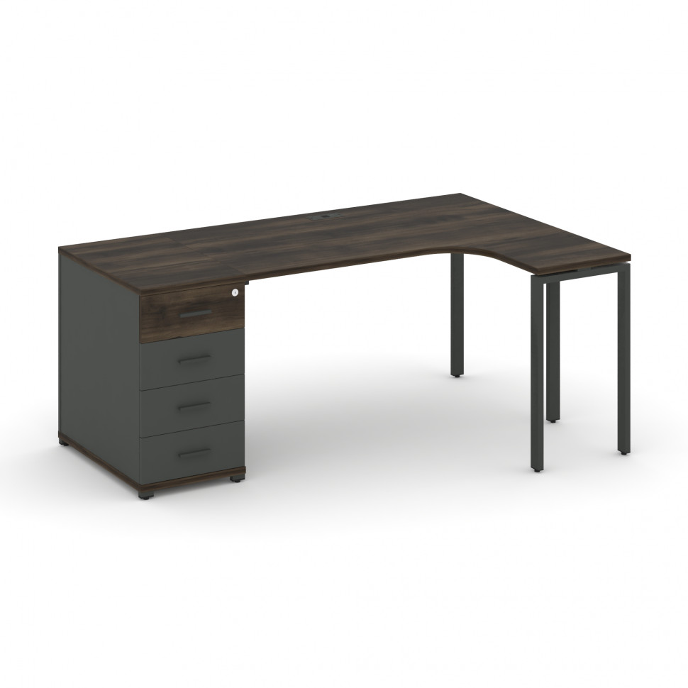 Concept Стол эргономичный CN.SA-402(R) A Дуб Мали/Антрацит/Металл Антрацит 2000*1180*750 Concept Стол эргономичный CN.SA-402(R) A Дуб Мали/Антрацит/Металл Антрацит 2000*1180*750