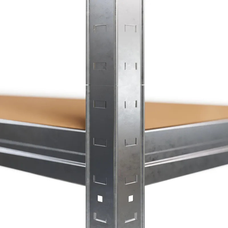 Стеллаж металлический SK6_MZ BONUS, 5 полок. цинк, ХДФ. 1800х750х350