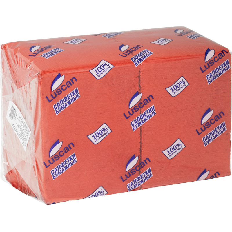Салфетки бумажные Luscan Profi Pack 1сл24х24 красные400шт/уп