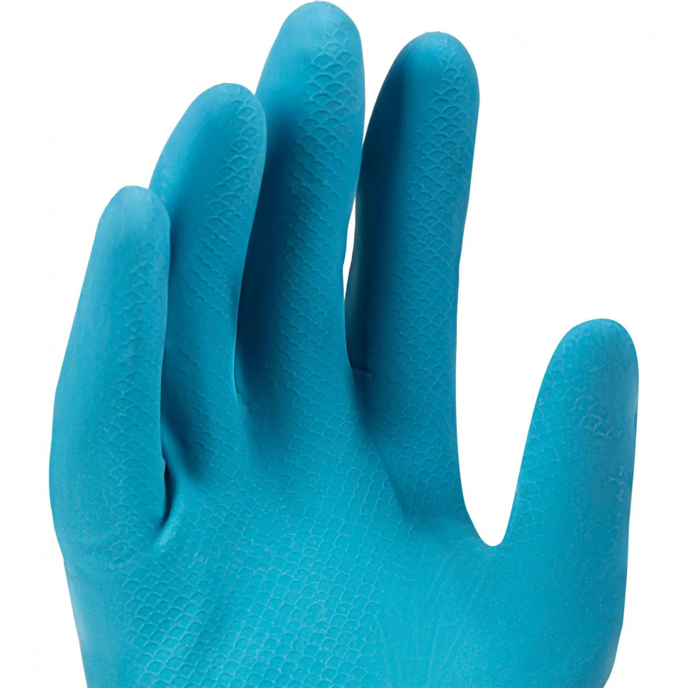 Перчатки хозяйственные Gloves Lux BICOLOR сине-желтые р.M