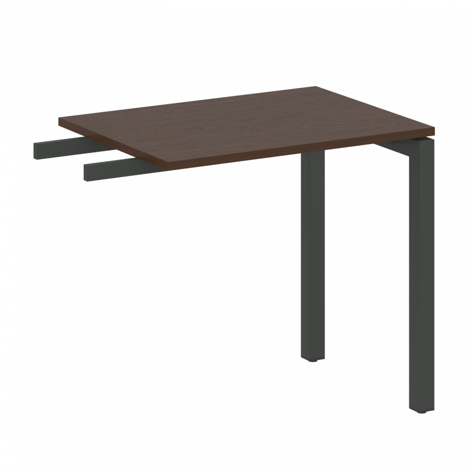 Metal System Quattro Приставной элемент на П-образном м/к 50БП.ПР-2 Венге Цаво/Металл Антрацит 800*6