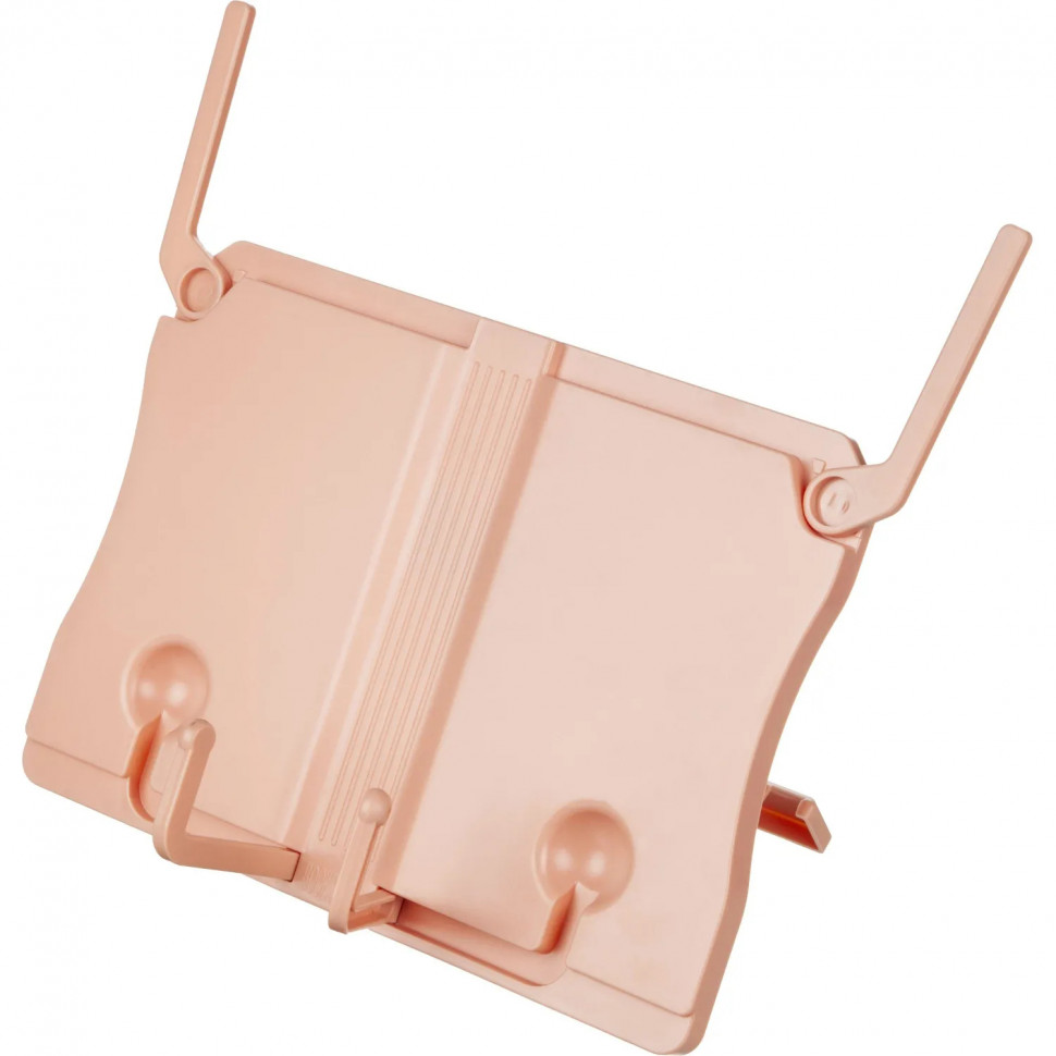 Подставка для книг регулир. наклон, пластик, розовая