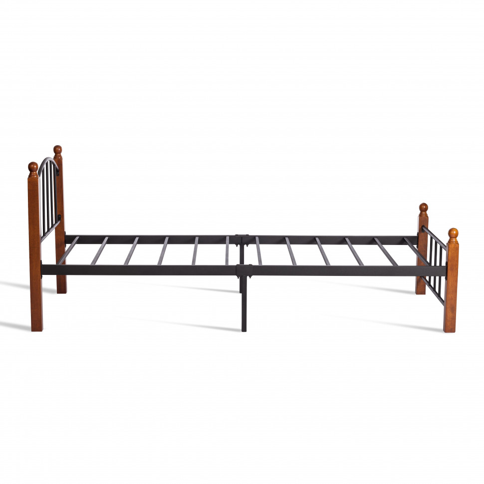 Кровать AT-915 дерево гевея/металл, 90*200 см (Single bed), красный дуб/черный