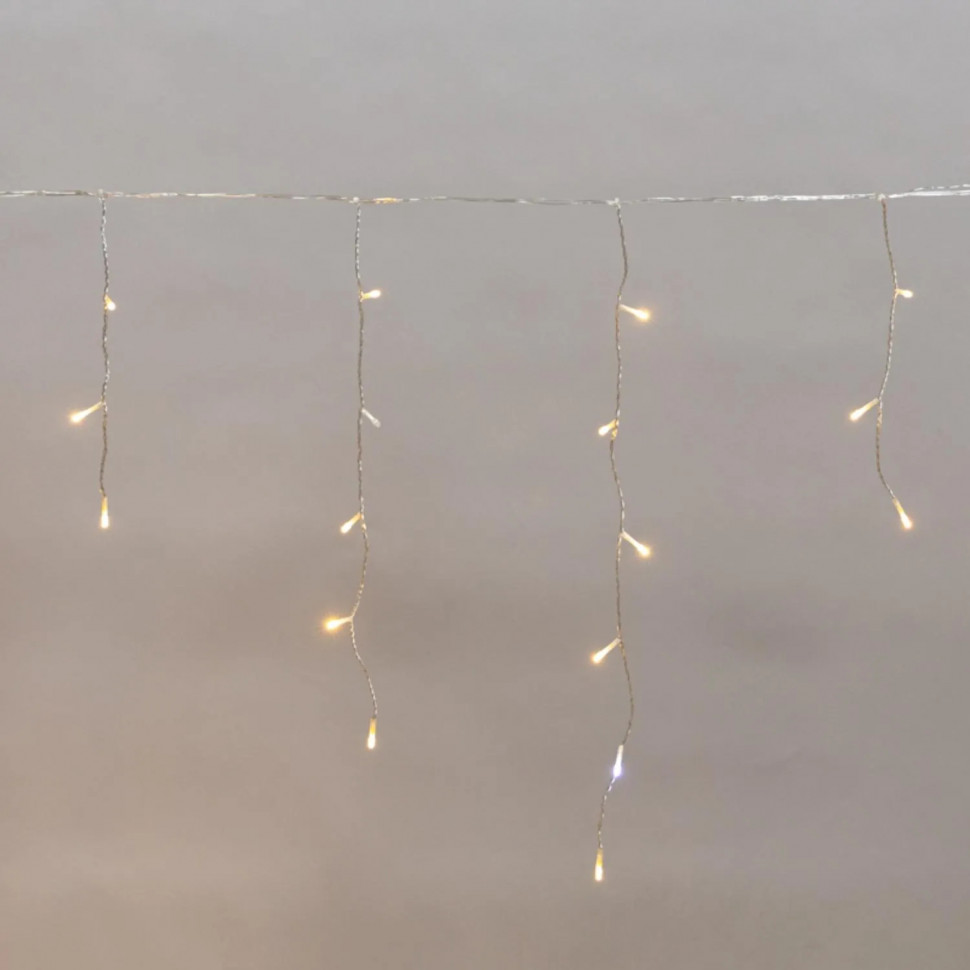 Гирлянда светодиодная АЙСИКЛ (бахрома) 5х0,6м, IP44, 112LED Теп бел 255-526