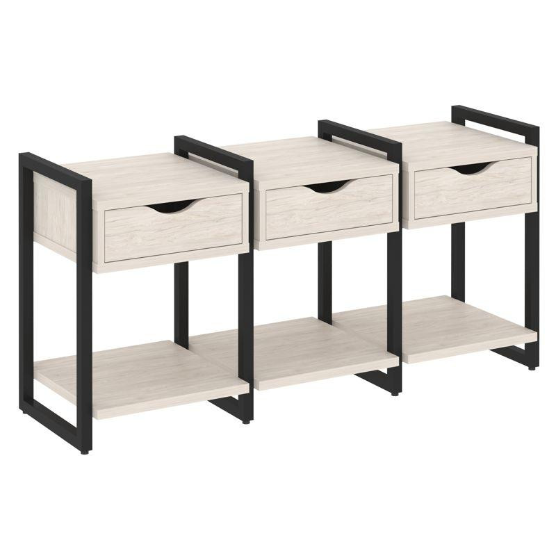 Loft Тумба на регулируемых опорах VR.L-TN-4.O Денвер Светлый/Металл Черный 1440*460*719