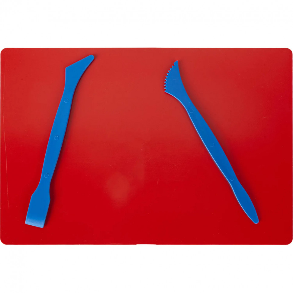 Доска для лепки Комус Класс ColorPics красная А5 с 2-я стеками, цв(979113)