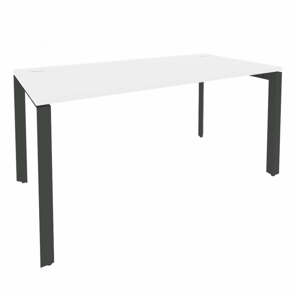 Onix Стол рабочий на П-образном м/к O.MP-SP-4.8 Белый Бриллиант/Металл Антрацит 1580*800*750