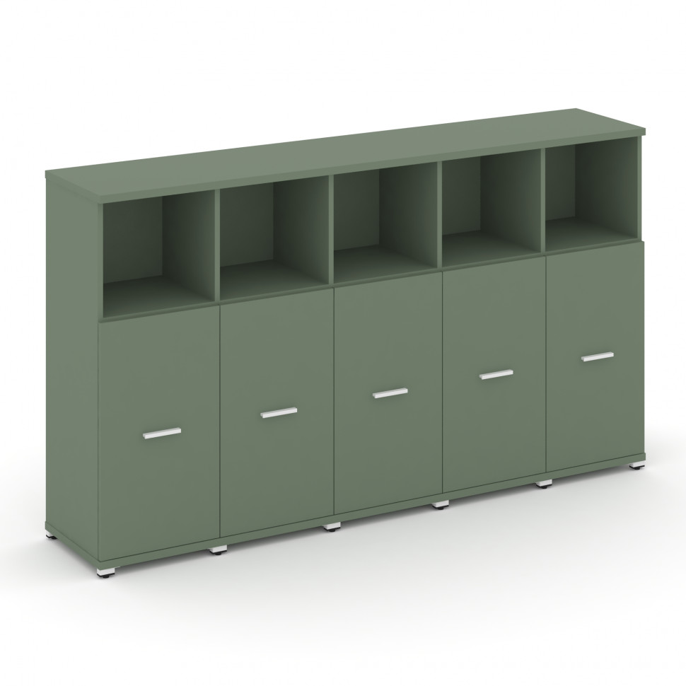 Concept Шкаф 5 узких секций, 3 ниши CN.STU-353 W Кобо/Металл Белый 2084*420*1186